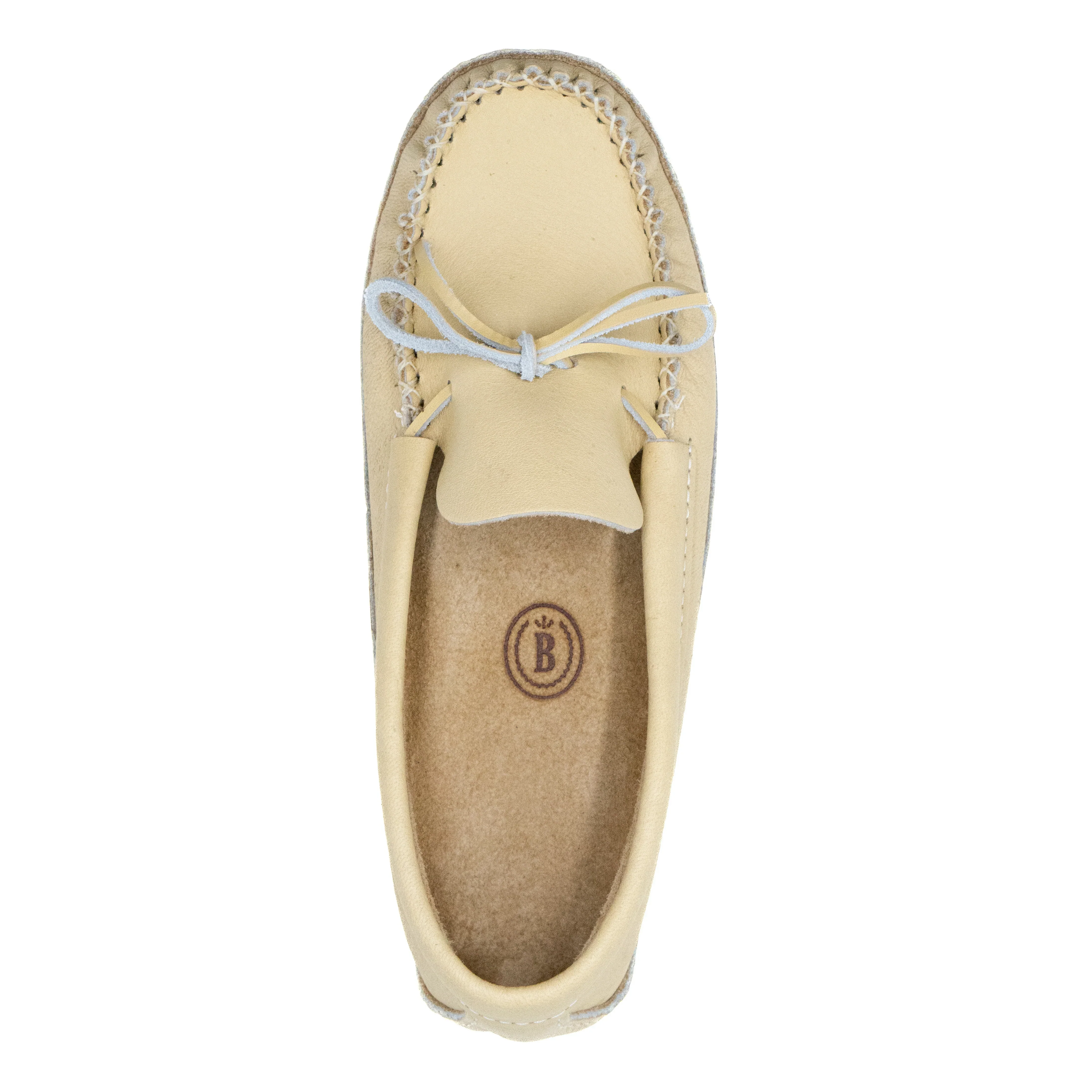 Bastien Yanonhchia (Home) Ladies Moccasins - Cream - Image 2