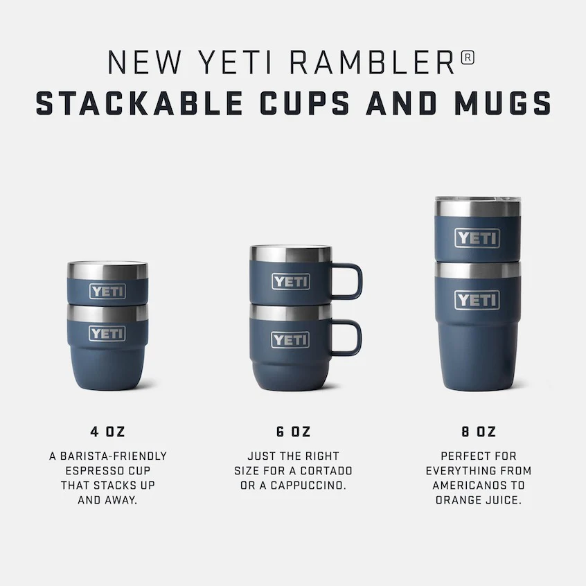 Yeti Rambler 118ml Stackable Cups - Charcoal - Image 2