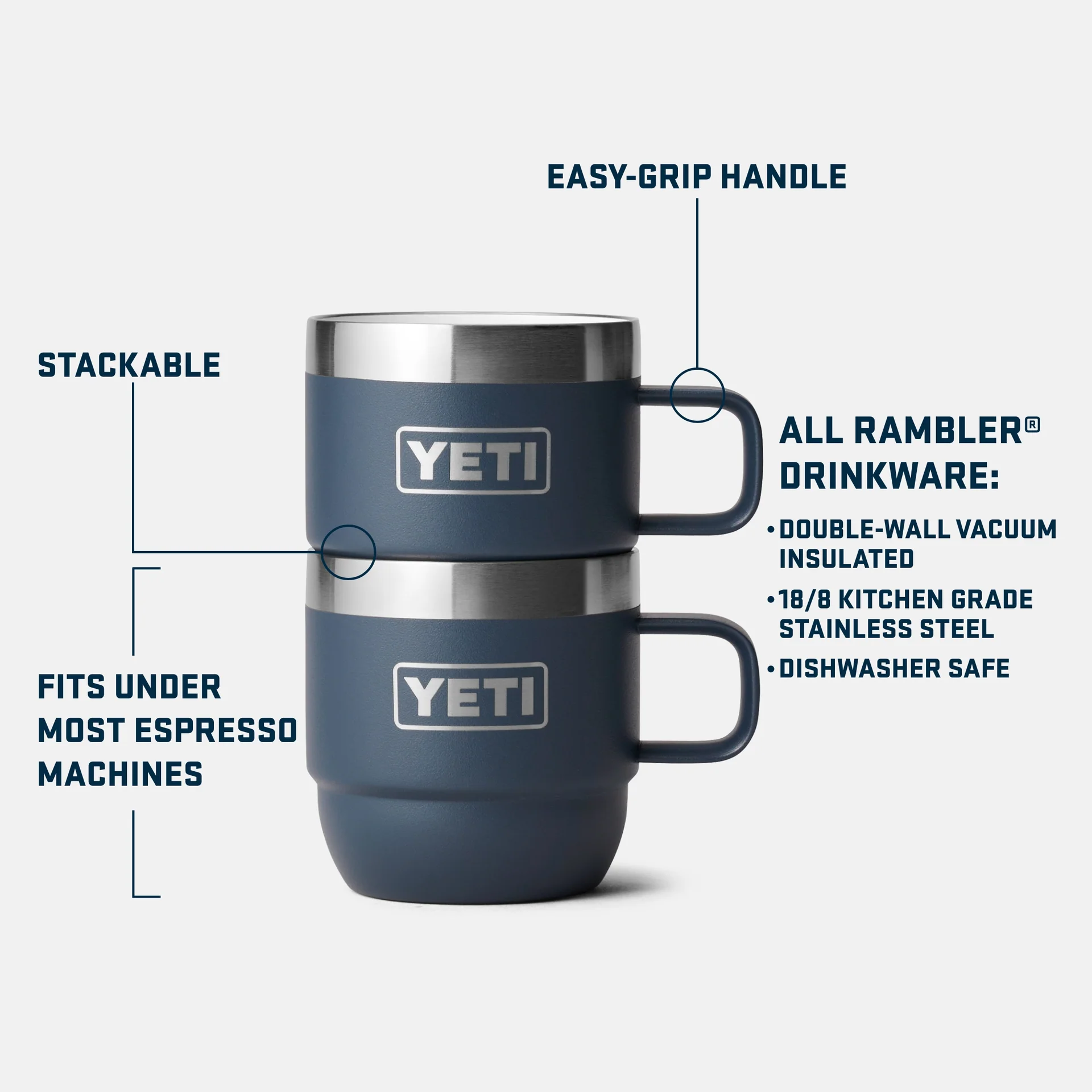 Yeti Rambler 177ml Stackable Mugs - Black - Image 3