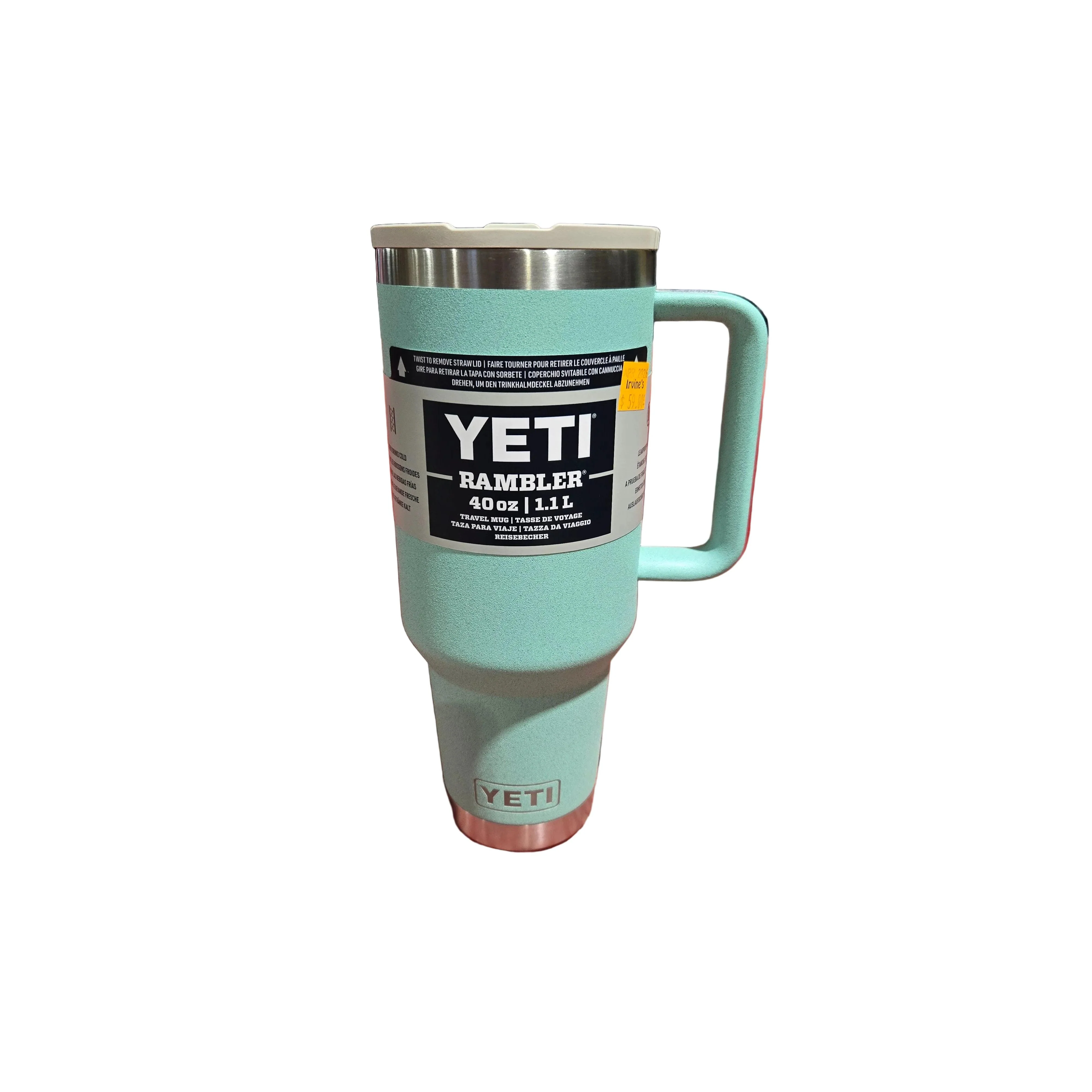 Yeti Rambler® 1.18L Travel Straw Mug w Colour Matched Straw Lid - Seastone
