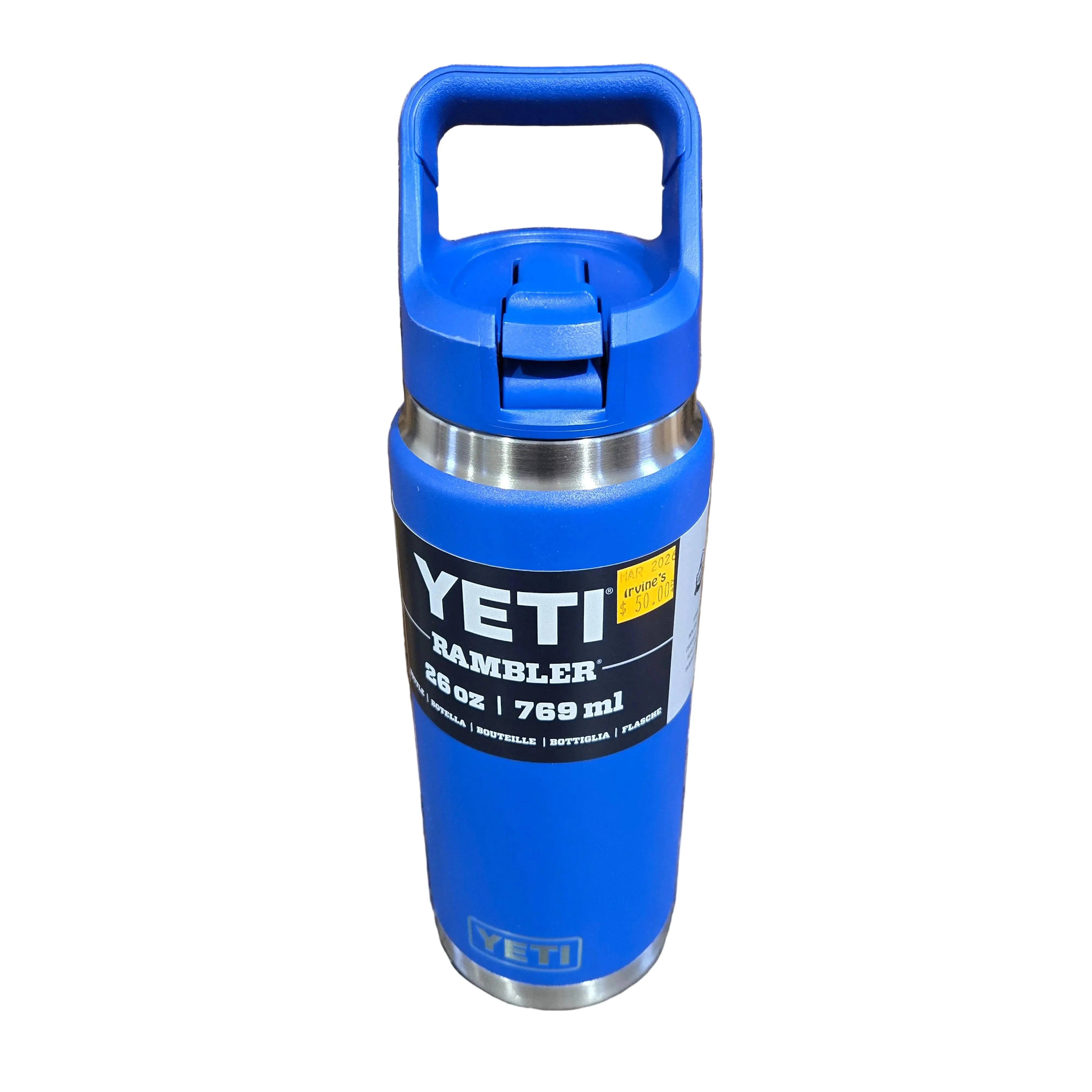 Yeti Rambler® 769mL Water Bottle w Colour Matched Straw Cap - Royal Blue