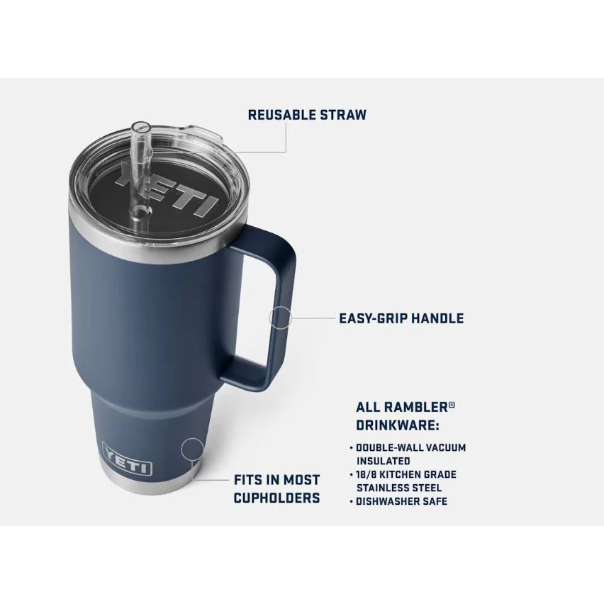 Yeti Rambler 1.2L Straw Mug Intl - Black Forest Green - Image 4