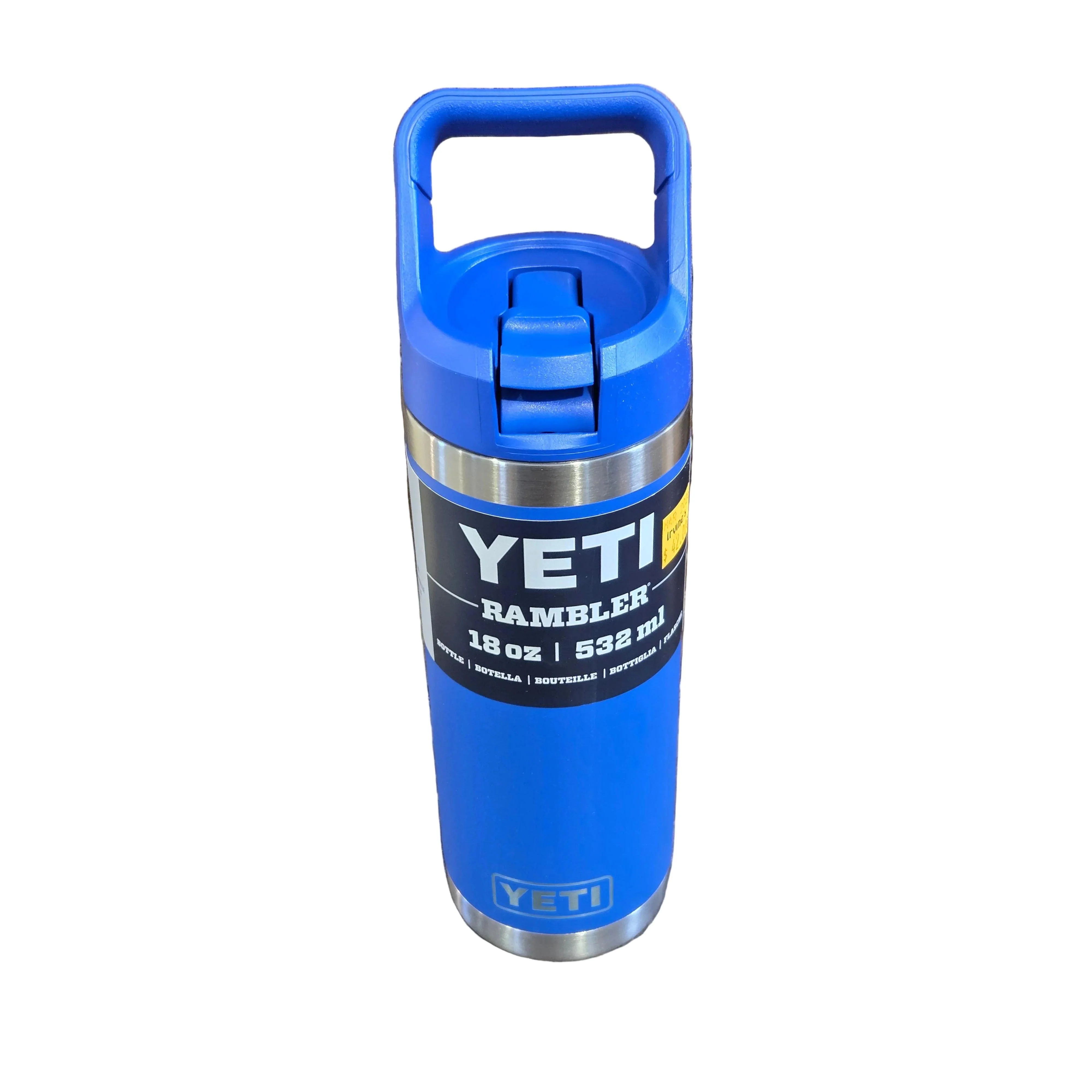 Yeti Rambler 532ml Water Bottle w/Colour-Matched Straw Cap - Royal Blue