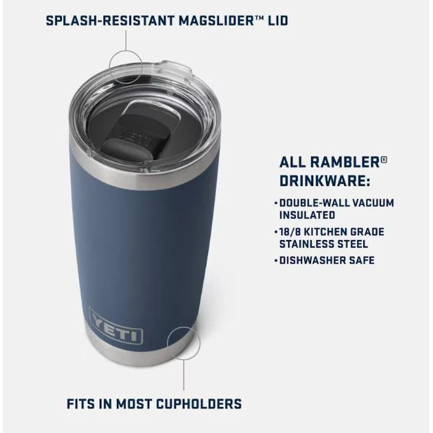 Yeti Rambler 591 ml Tumbler w/Magslider - Lowcountry Peach - Image 3