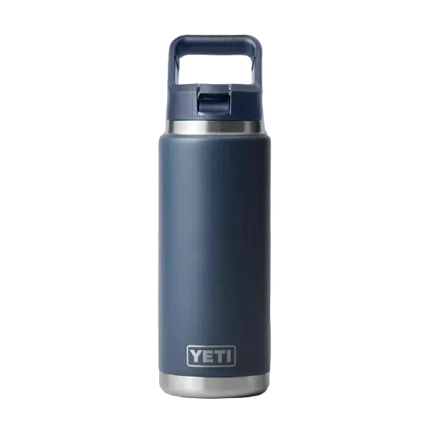 Yeti Rambler 769ml Water Bottle w/Color Match Straw Cap - Navy