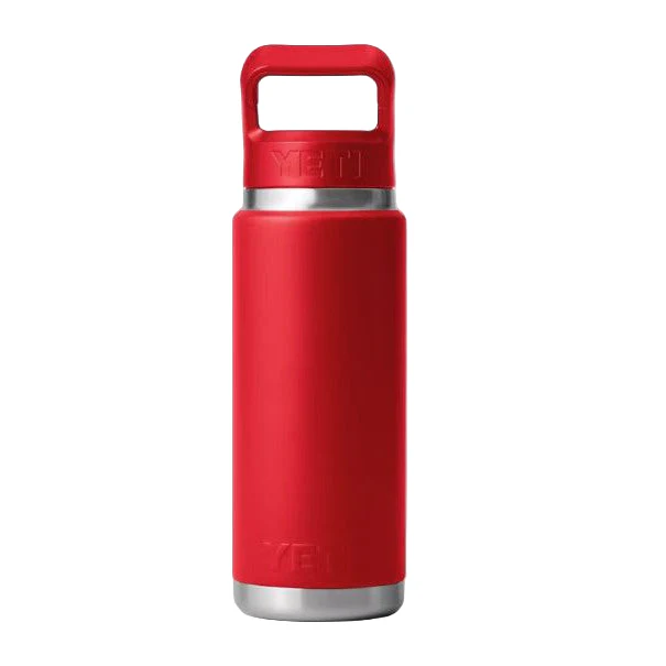 Yeti Rambler 769ml Water Bottle w/Colour Match Straw Cap - Rescue Red - Image 2