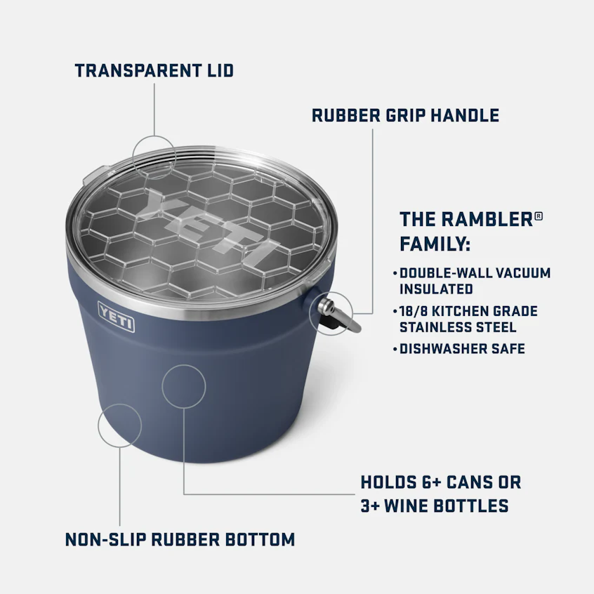 Yeti Rambler Beverage Bucket w/Lid - Big Sky Blue - Image 2
